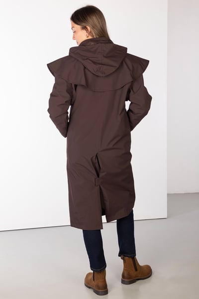 Ladies Full Length Coat - Bramham - Dark Brown