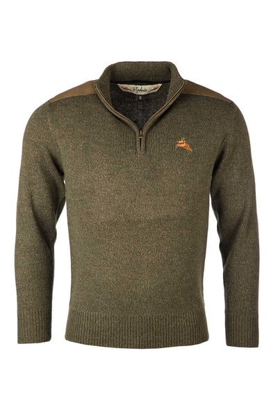 Men's Pheasant Shooting Jumper - Wykeham - Olive Tweed