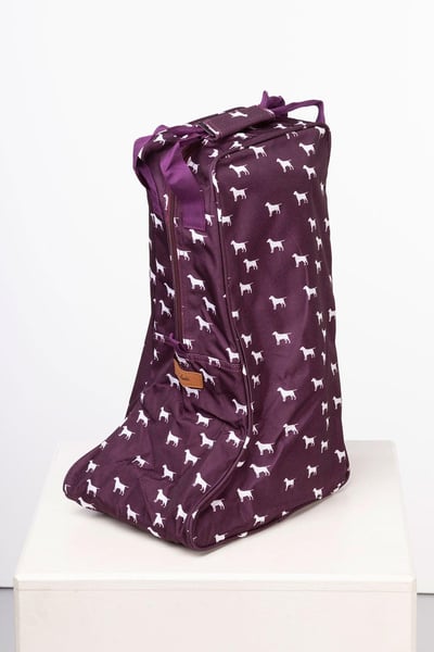 Wellington Boot Bags - Wagging Dog Berry