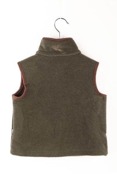 Kid's Mini Fleece Waistcoat - Huggate - Tractor Khaki/Blue