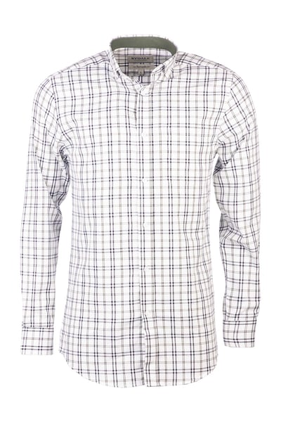 Men's Button Down Country Shirt - Harrogate Dark Navy/Olive