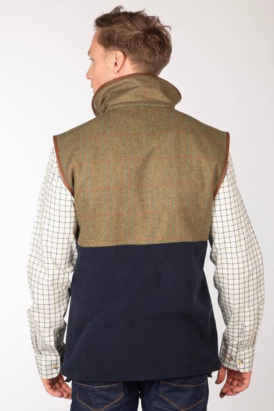 Men's Hybrid Country Waistcoat - Harpham - Navy