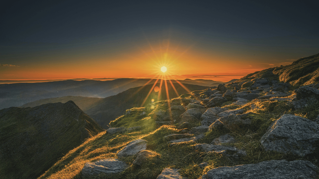 Helvellyn, Lake District, bei Sonnenaufgang