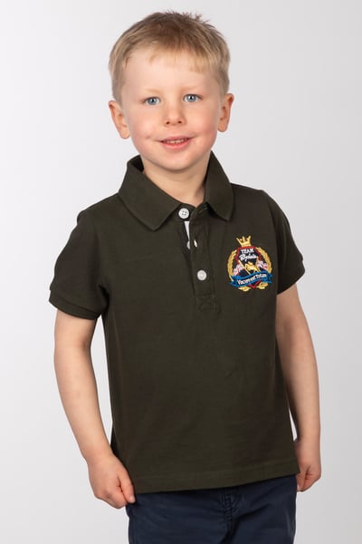 Poloshirt für Jungen - Fordon III - Olive