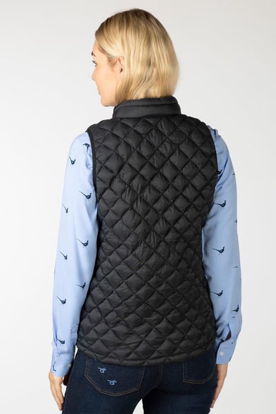 Wattierte Damenweste Diamond Quilt - Runswick - Schwarz