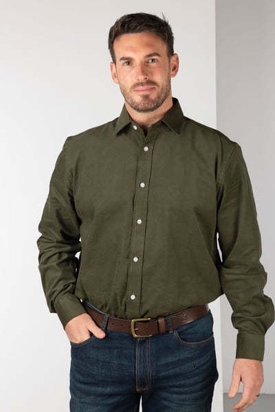 Herren-Cordhemd – Charlie - Khaki