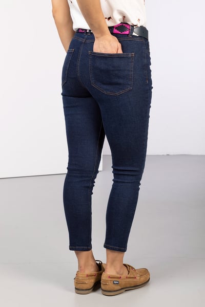 Cropped-Jeans für Damen - Ella - Dunkler Jeansstoff