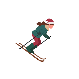 Christmas Skier Decoration 2