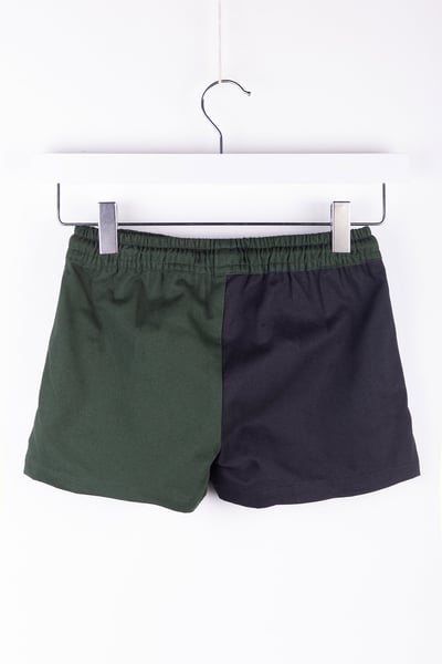 Boys Quartered Shorts - Ganton - Dark Olive/Black