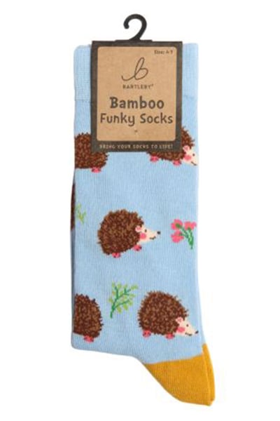 Ladies Bamboo Funky Socks - Woodland Hedgehog