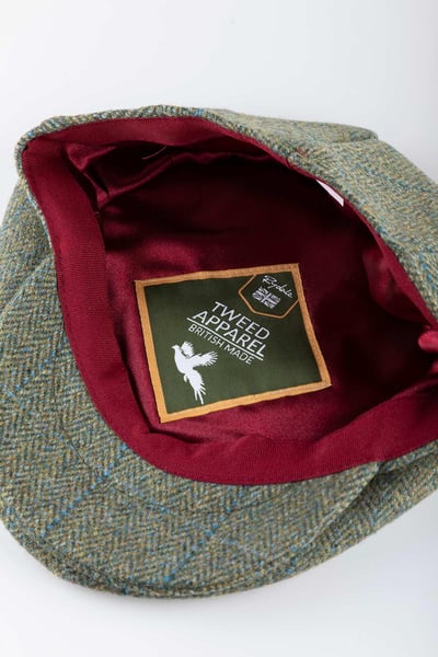 Men's Keepers Tweed Flat Cap - Danby - Blue Check