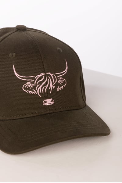 Highland Cow Baseball Cap - Ripon - Khaki