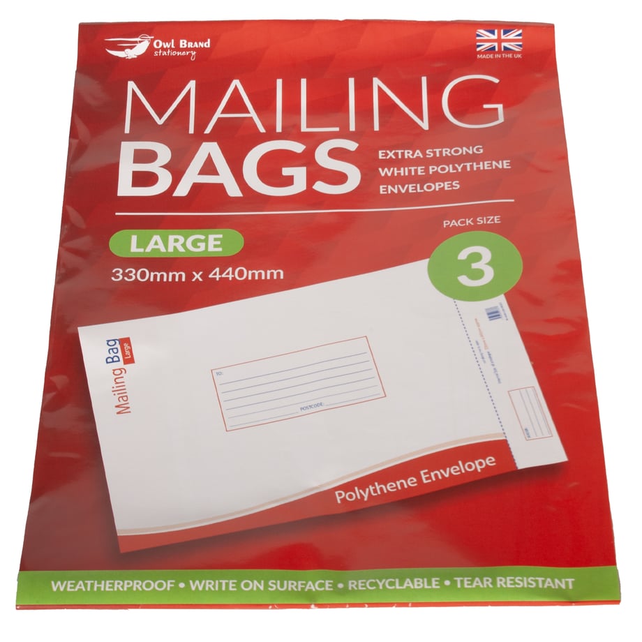 Large Mailing Bags 3 Pack UK