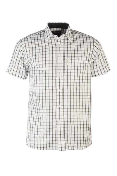 Men's Cotton-Rich Short Sleeved Shirts - Ebberston Olive