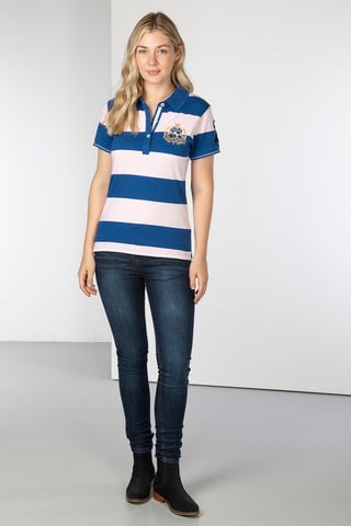 Ladies Striped Polo Shirt