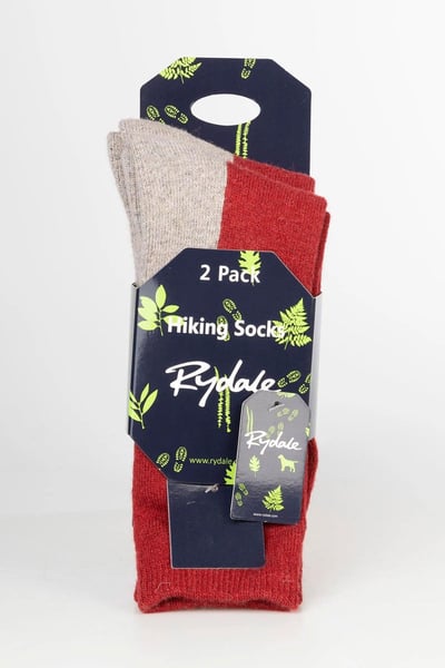 Men's Hiking Socks - Aike - 2 Pack - Red