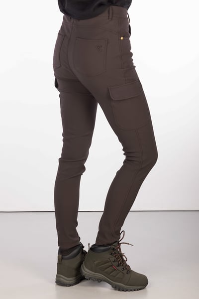 Damen Wanderhose mit Tasche - Aike - Dunkelbraun
