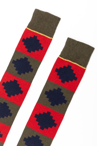 Ladies Polo Knee Length Riding Socks - Olive