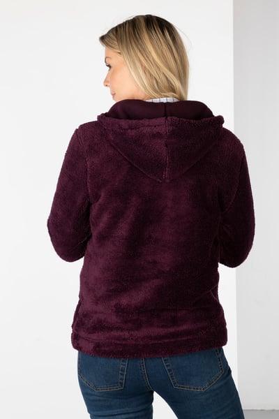 Ladies Hooded Fleece - Etton II - Berry