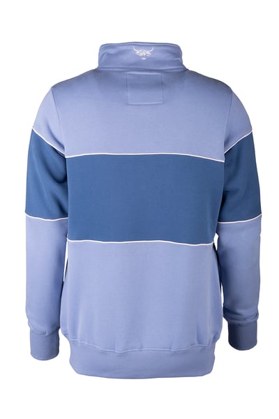 Ladies Highland Cow Sweatshirt - Byland - Highland Cow Pale Blue/Mid Blue/Pale Blue