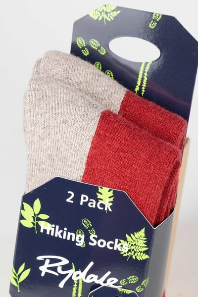 Men's Hiking Socks - Aike - 2 Pack - Red