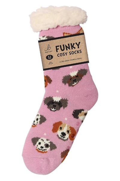 Funky Sherpa Socks - Perfect Puppies