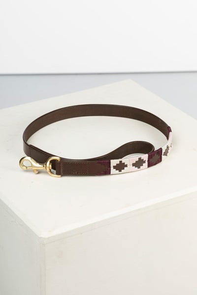 Polo Belt Hundeleine - Beere/Weiß/Sorbet