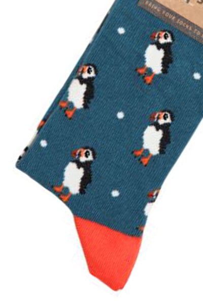 Calcetines funky de bambú para mujer - Frailecillos