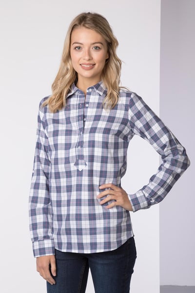 Ladies Hannah Country Overhead Shirt - Lily II - Smoke