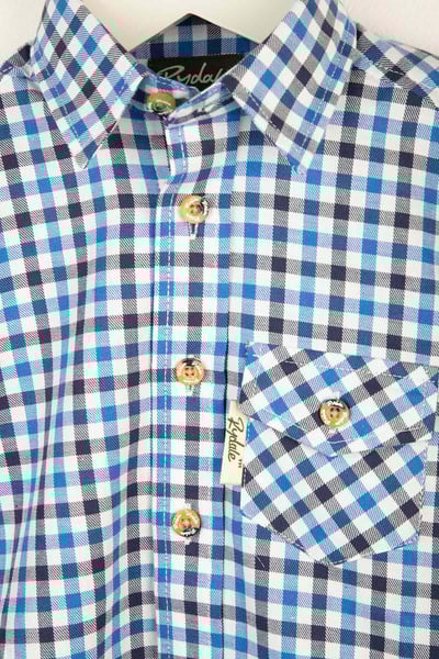 Country-Check-Hemden für Jungen - Richmond Marineblau/Blau