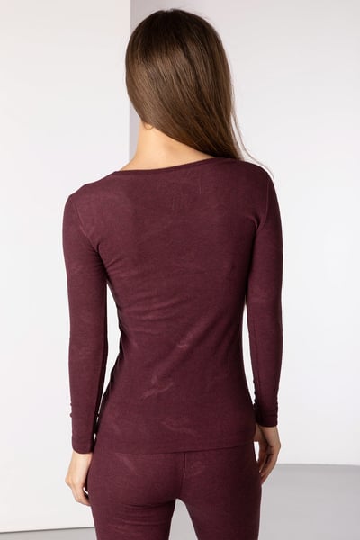 Haut thermique brossé à manches longues pour femmes - Ella - Baie