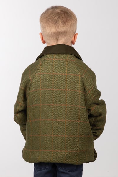 Toddler Fleece Lined Tweed Jacket – Derby - Dark Check