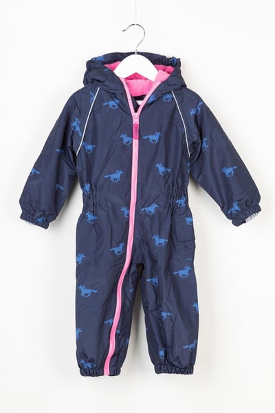 Toddler Fleece-Lined Puddle Suit - Galloping Horses