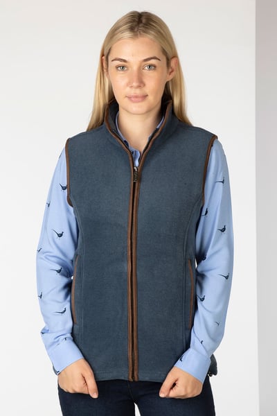 Ladies Premium Fleece Waistcoat - Huggate - Mid Navy