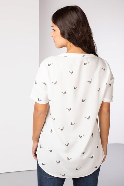 Kurzärmlige Wistow-Bluse für Damen - Fasane