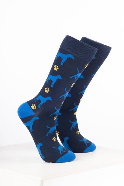 Chaussettes pour chiens pour hommes - Chiens et Pattes Bleu Marine