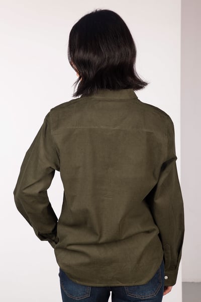 Ladies Corduroy Shirt - Charlie - Khaki