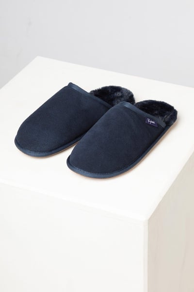 Men's Suede Slippers - Skipsea - Navy