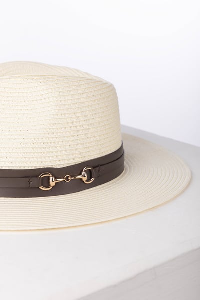 Ladies Panama Summer Hat - Aislaby - Cream Snaffle