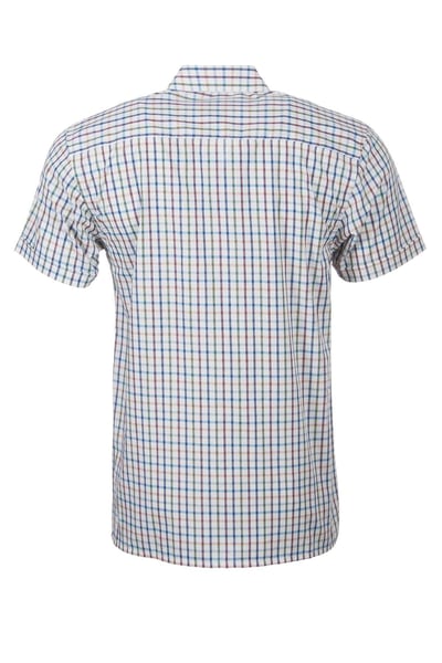 Men's Short Sleeved Check Shirts - Harvest Light Check