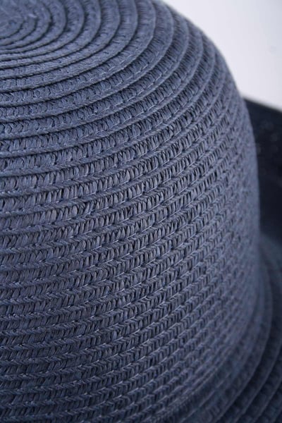 Ladies Straw Alice Hat - Navy