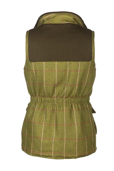 Ladies Tweed Waistcoat - Belton III - Green/Pink Tweed
