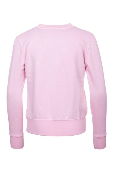 Girl's Embroidered Sweatshirt - Emily - Sorbet