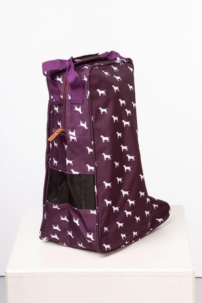 Wellington Boot Bags - Wagging Dog Berry
