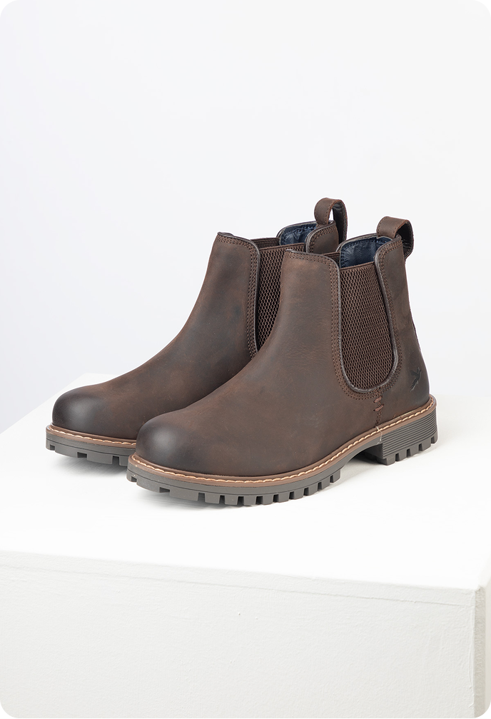 Botas Chelsea de cuero para hombre