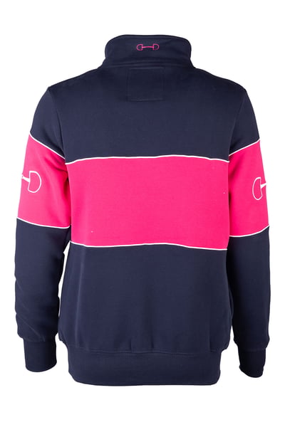 Ladies Snaffle Sweatshirt - Byland - Snaffle Navy/Bonbon/Navy