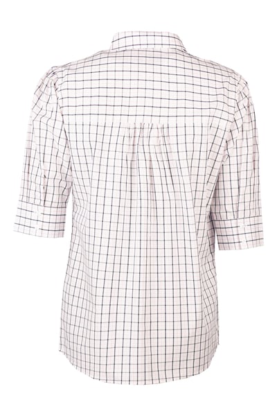Ladies Short Sleeved Shirt - Ivy - Ellie Check Navy