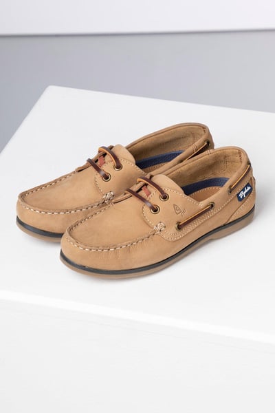 Ladies Leather Deck Shoes - Cayton III - Tan