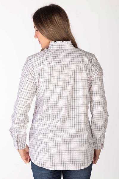 Ladies Hannah Overhead Ruffled Shirt - Ellie - Ellie Olive