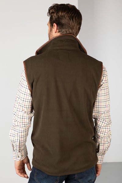 Men's Fleece Gilet - Harpham - Olive